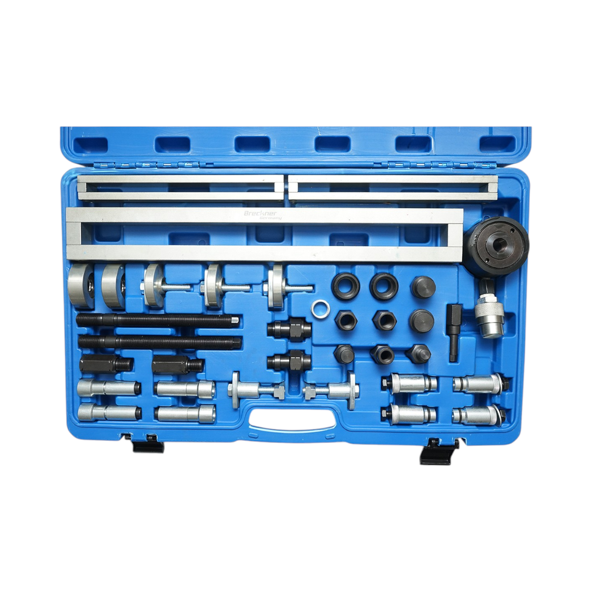 Trusa presa extractor injectoare diesel cu cilindru hidraulic 10T profesionala 38 piese Breckner Germany – imagine 3