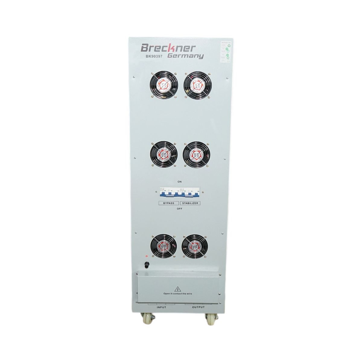 Stabilizator automat de tensiune 100KVA trifazat cu servomotor, bypass, afisaj LCD Breckner Germany – imagine 5