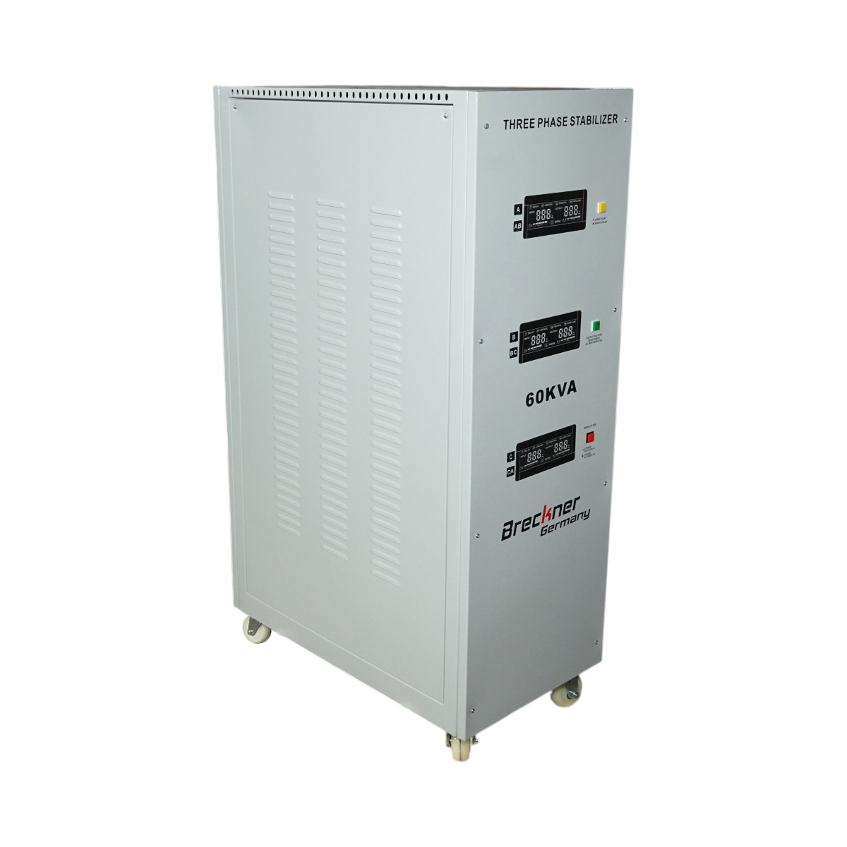 Stabilizator automat de tensiune 60KVA trifazat cu servomotor, bypass, afisaj LCD Breckner Germany – imagine 4