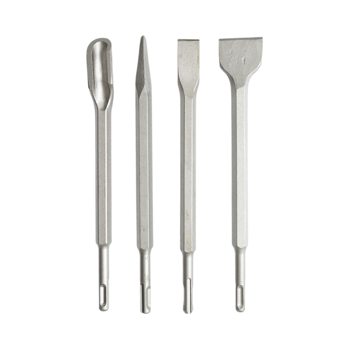 Set 4 dalti beton SDS Plus 14x250mm lata, plata, ascutita si canal Breckner Germany