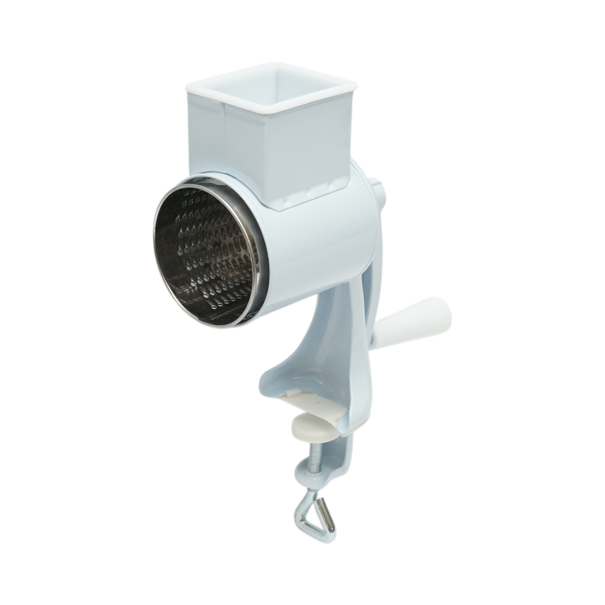 Masina de macinat nuci manuala, tambur inox, corp metalic alb Berner BG-5