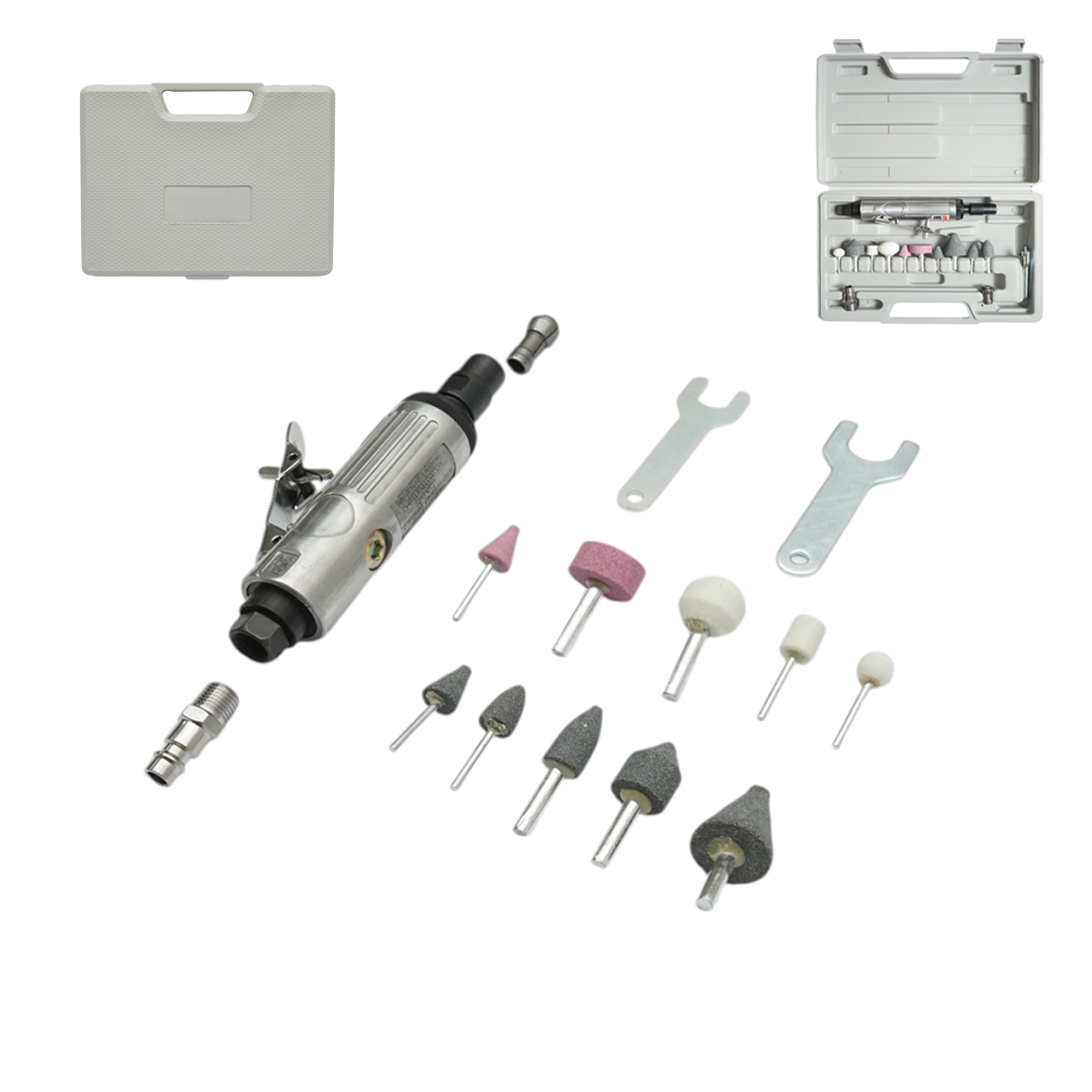 Trusa polizor drept pneumatic biax 25000rpm, presiune 6-8 bar 15 piese