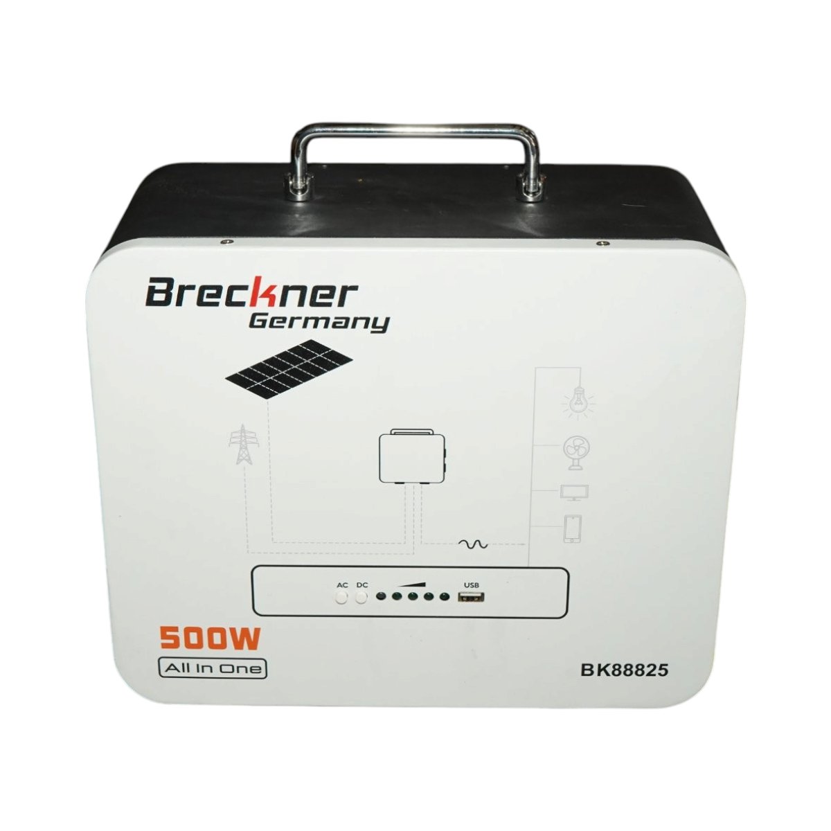 Sistem solar fotovoltaic portabil All-in-One cu invertor 500W, MPPT 300W, baterie integrata 1kWh LiFePO4 3.2V 314Ah, functie UPS Breckner Germany