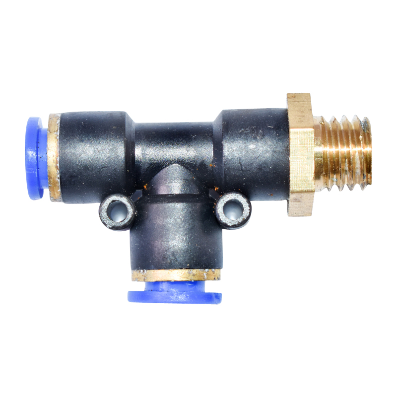 Mufa rapida T plastic amp surub metalic fi 8x8 cu M12