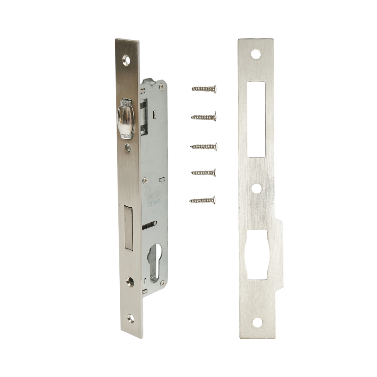 Broasca usa ingropata cu rola 38x174mm, placuta frontala 23x240mm, nichel satinat, suruburi incluse
