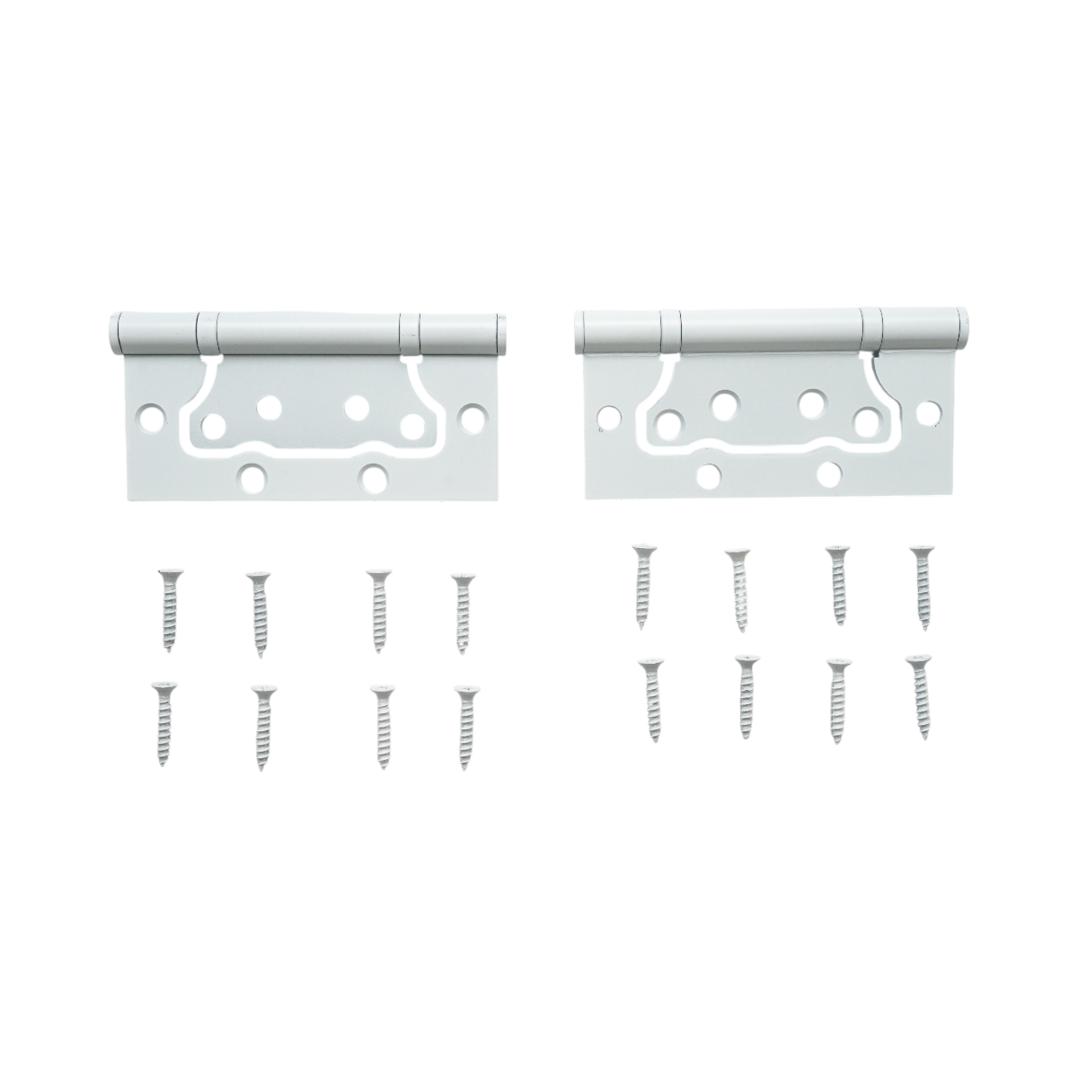 Set 2 balamale mobilier coplanare tip fluture 100x50mm, otel alb, suruburi incluse