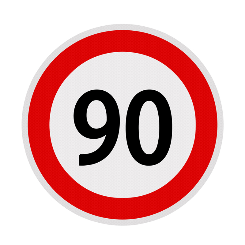 Autocolant limita viteza - 90 fi21