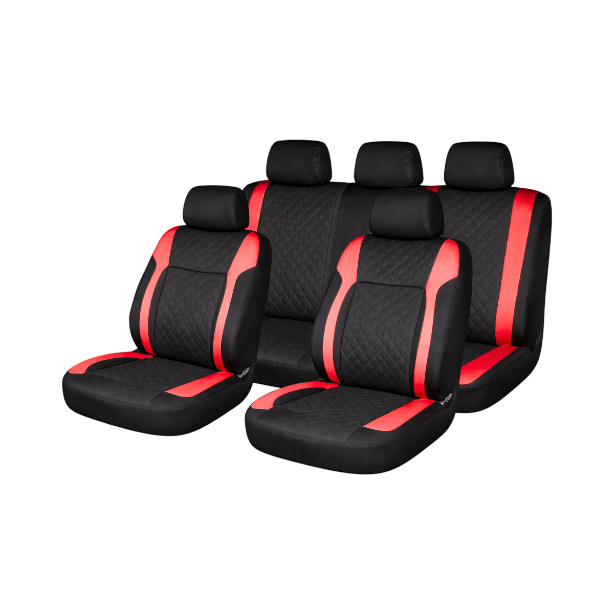 Set huse scaune auto universale Negru-Albastru Diamond 9 piese