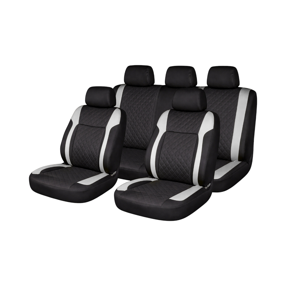 Set huse scaune auto universale Negru-Albastru Diamond 9 piese