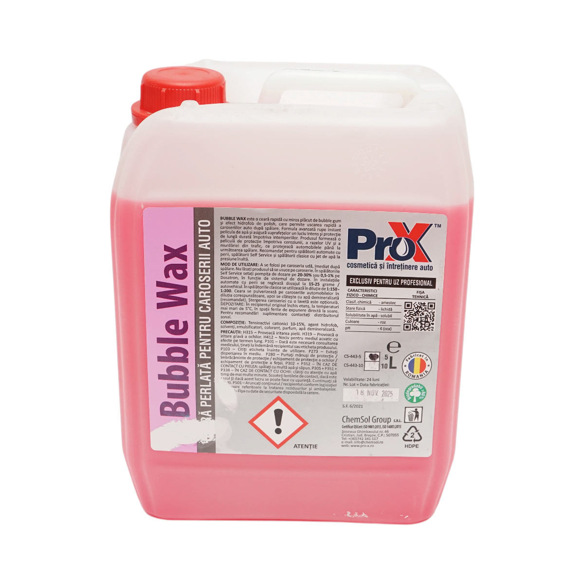 Ceara auto lichida Bubble Wax ProX 5L
