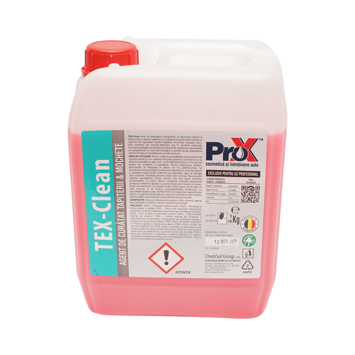 Detergent tapiterie si mochete TEX Clean ProX 10kg