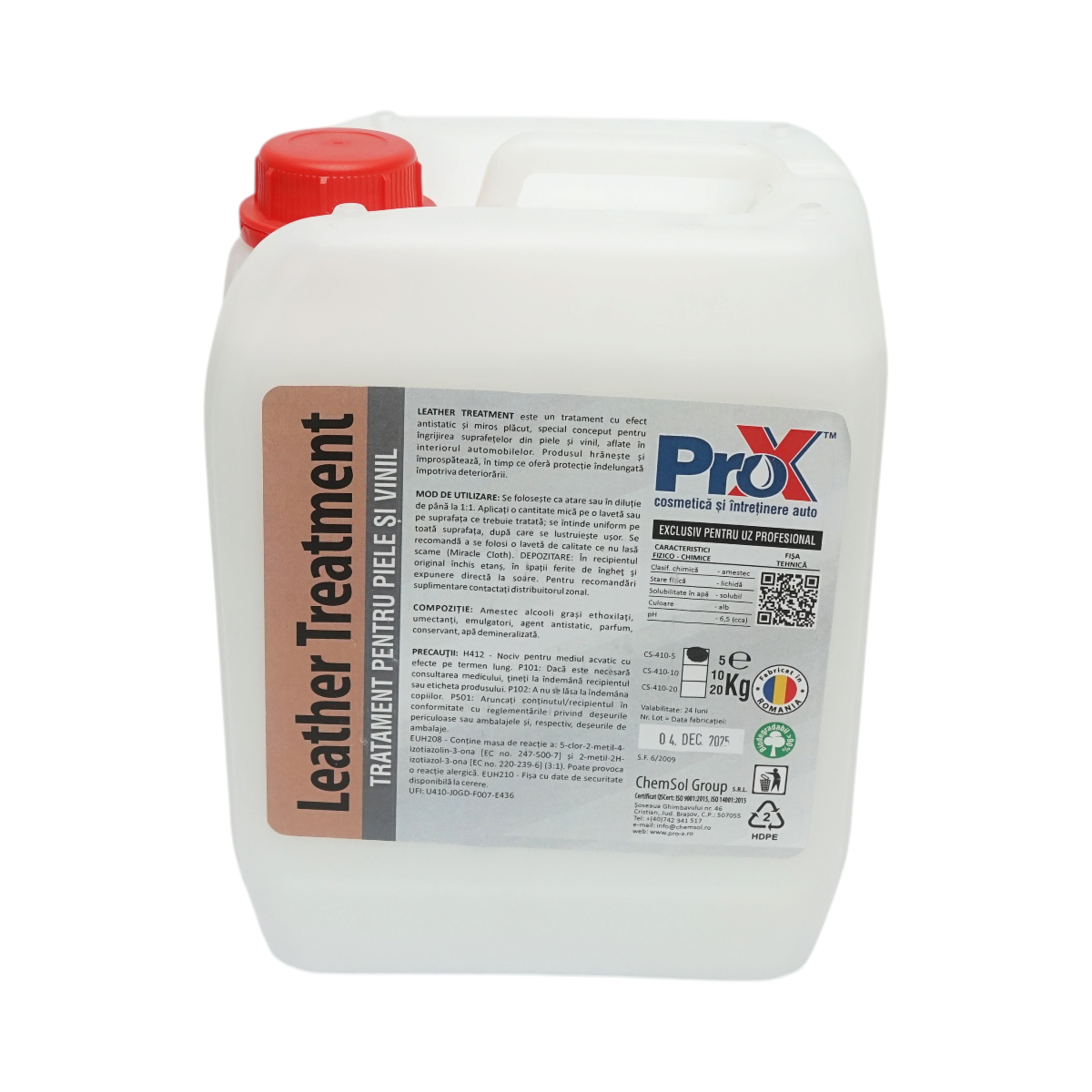 Tratament piele si vinil auto Leather Treatment ProX 5kg