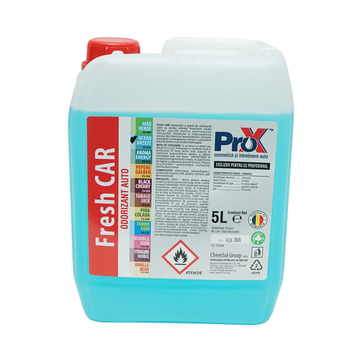 Odorizant auto Ocean Breeze Fresh Car ProX 5L