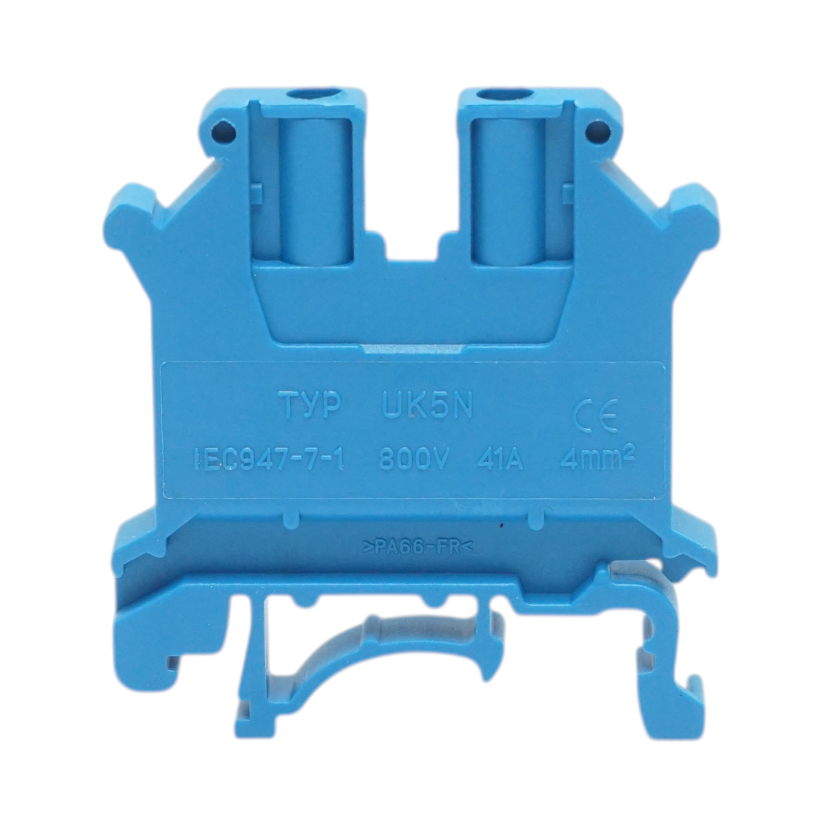 Clema de sir pe sina DIN 4mm² 41A 800V albastra UK5N Longroad