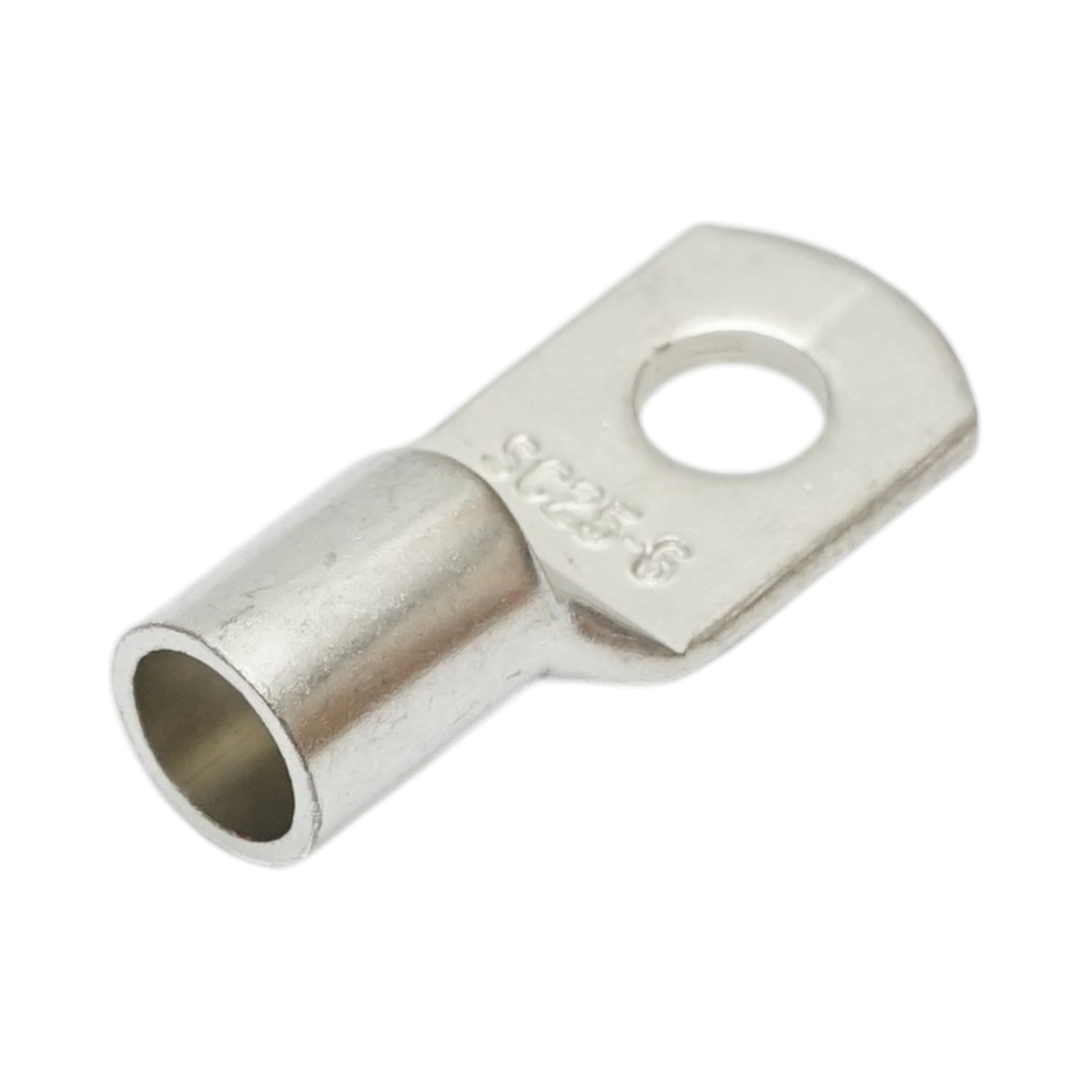 Papuc cablu electric 25mm², inel M6, cupru stanat neizolat SC25-6 Longroad – imagine 3