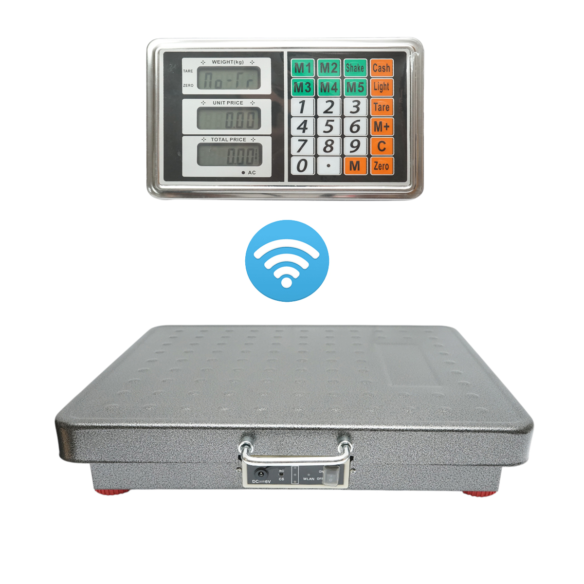 Cantar electronic de podea 300kg fara fir cu display WiFi, platforma 510x410mm Breckner Germany