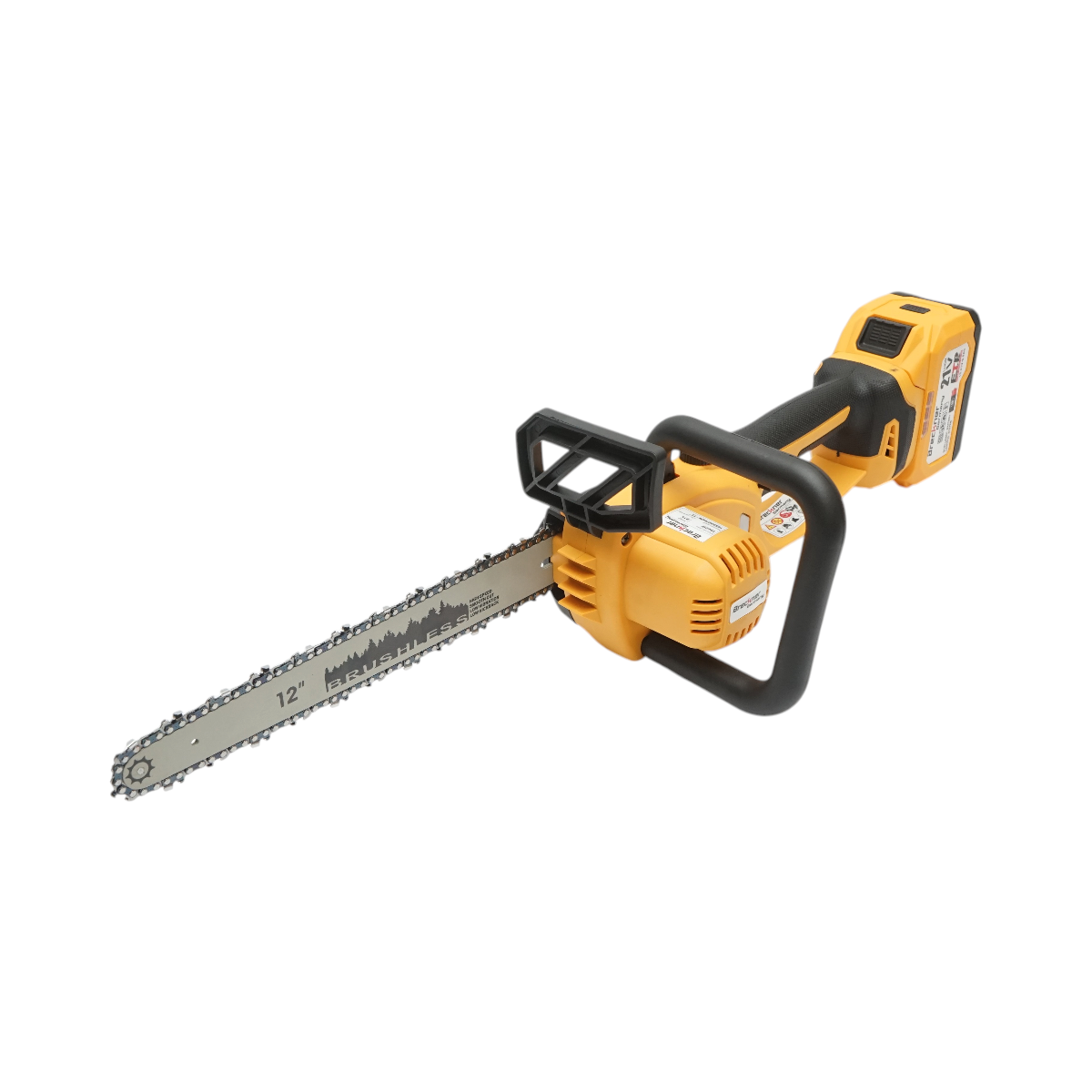 Drujba electrica profesionala 1060W cu 2 acumulatori 21V, 6Ah Li-ion, motor brushless, lama 12 inch (300mm) Breckner Germany – imagine 5
