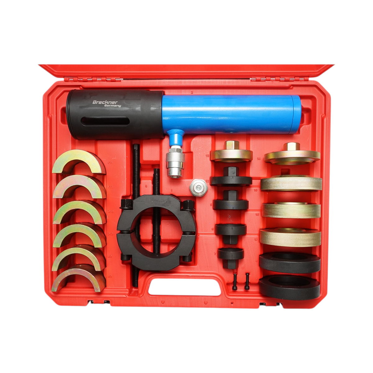 Trusa presa hidraulica bucse arc suspensie camion 24 piese Breckner Germany – imagine 3
