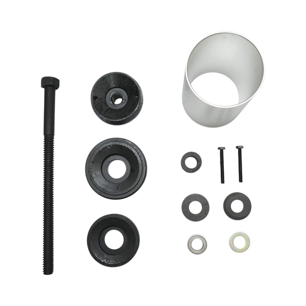 Set presa montare si demontare bucse silent axa SAF, Mercedes DCA, HT 12 piese Breckner Germany – imagine 2