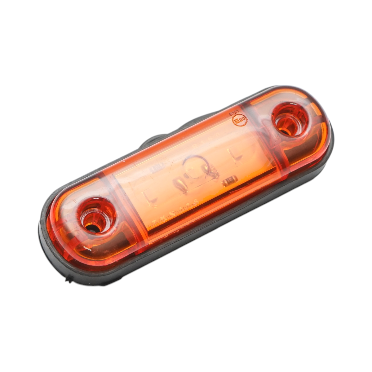 Lampa gabarit laterala ovala LED 12V-24V galbena 3 LED-uri 87x28x13.5mm Breckner Germany – imagine 2