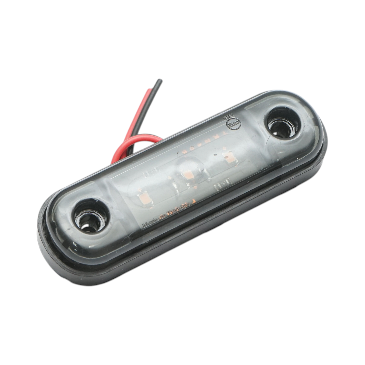 Lampa gabarit laterala ovala LED 12V-24V galben fumuriu 3 LED-uri 87x28x13.5mm Breckner Germany – imagine 2