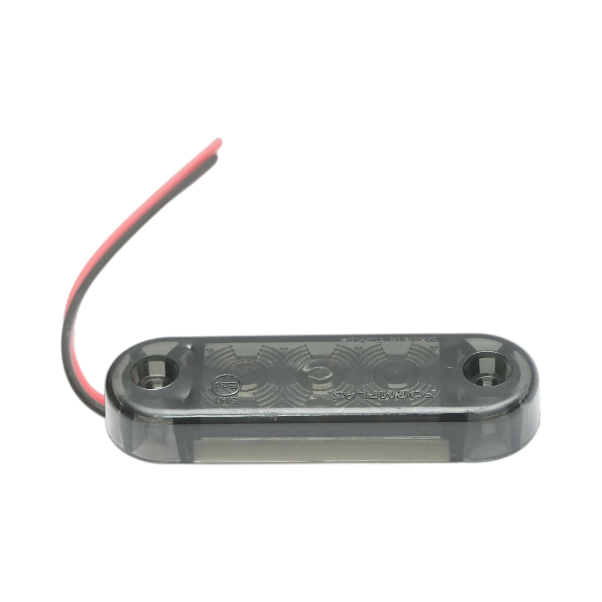 Lampa gabarit laterala ovala LED 12V-24V rosu fumuriu 3 LED-uri 70x21x10.5mm Breckner Germany – imagine 4