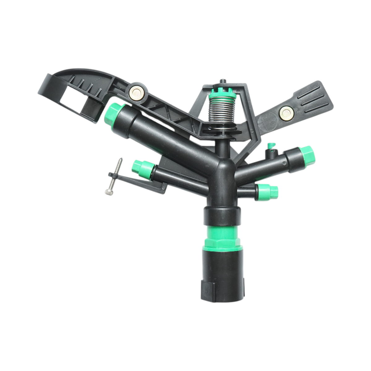 Aspersor de impact reglabil cu brat oscilant, 5 duze, raza 18-25m, debit 75-82 L/min, filet interior 1 inch Breckner Germany – imagine 2