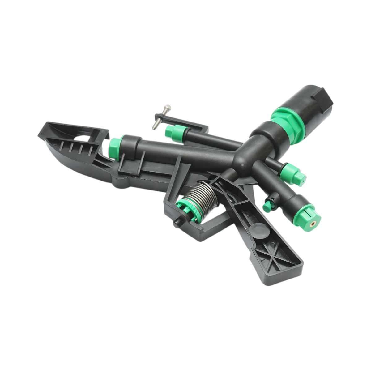 Aspersor de impact reglabil cu brat oscilant, 5 duze, raza 18-25m, debit 75-82 L/min, filet interior 1 inch Breckner Germany – imagine 4