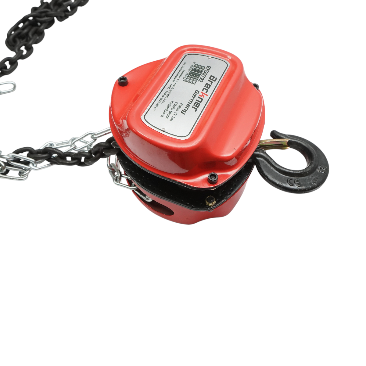 Palan manual cu lant 3m, sarcina maxima 1000kg, carlig cu siguranta 1T Breckner Germany – imagine 7