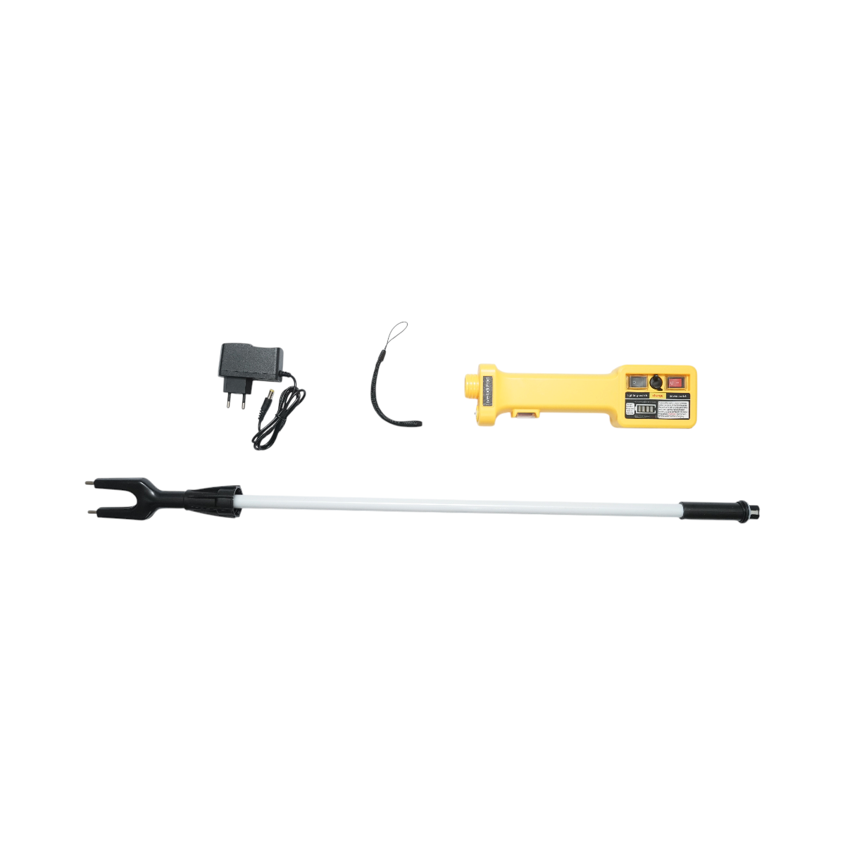 Baston electric animale profesional 1100V cu acumulator 8.4V, 2200mAh, lanterna LED, indicator baterie, tija 80cm – imagine 2