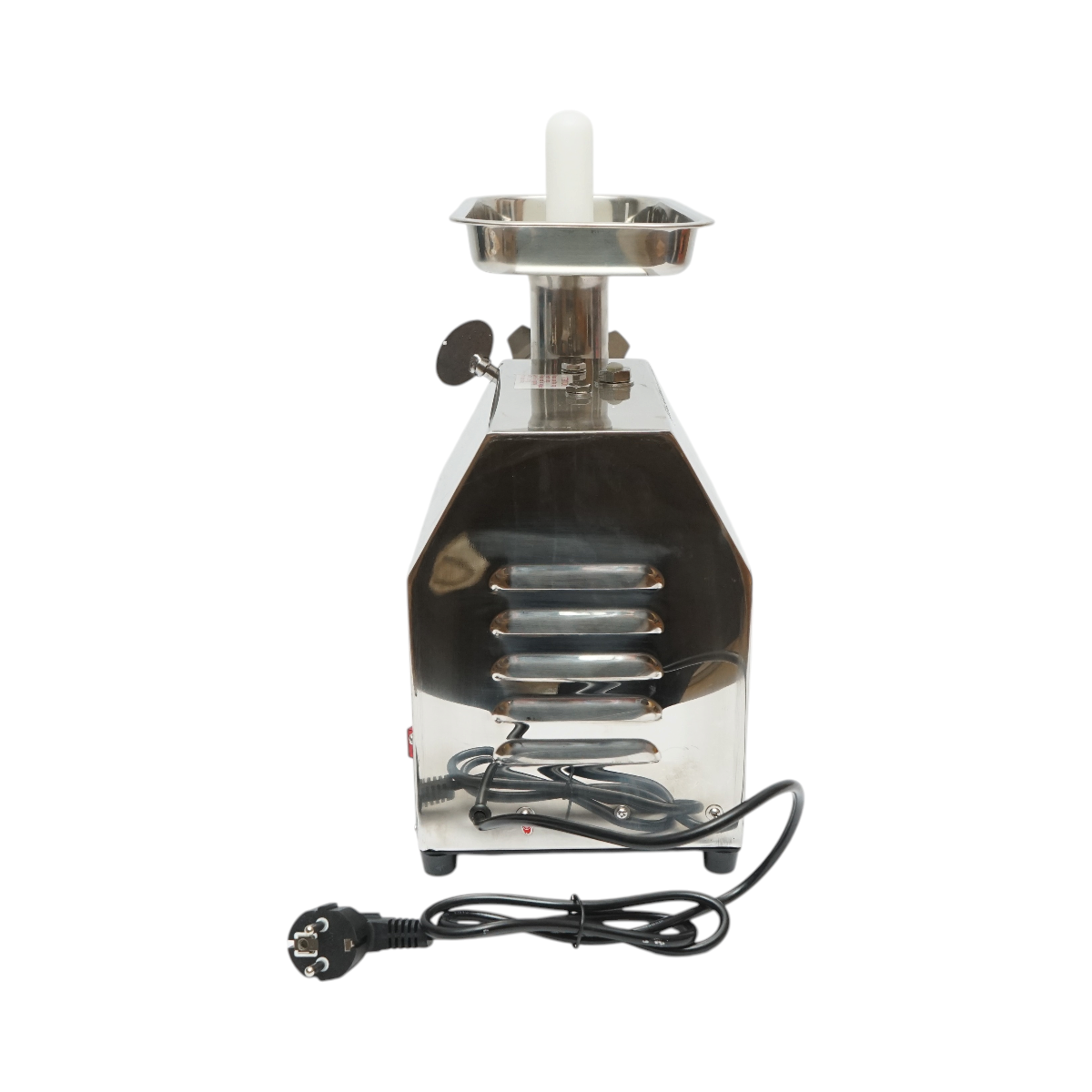 Masina de tocat carne electrica inox + otel 1200W, 220V, capacitate 100 kg/h, adaptor carnati, 1 sita si 1 cutit incluse 340x185x365mm – imagine 7