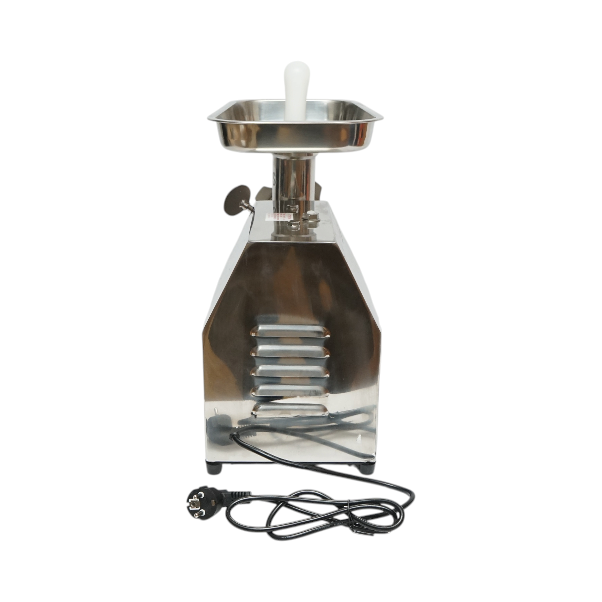 Masina de tocat carne electrica inox 1600W, 220V, capacitate 150 kg/h, adaptor carnati, 1 sita si 1 cutit incluse 380x210x415mm – imagine 7