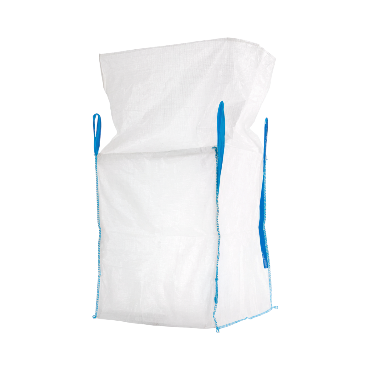 Sac big bag 95x95x110cm alb, capacitate 1250kg, tip U-Panel nelaminat, fund plan, top fusta 85cm