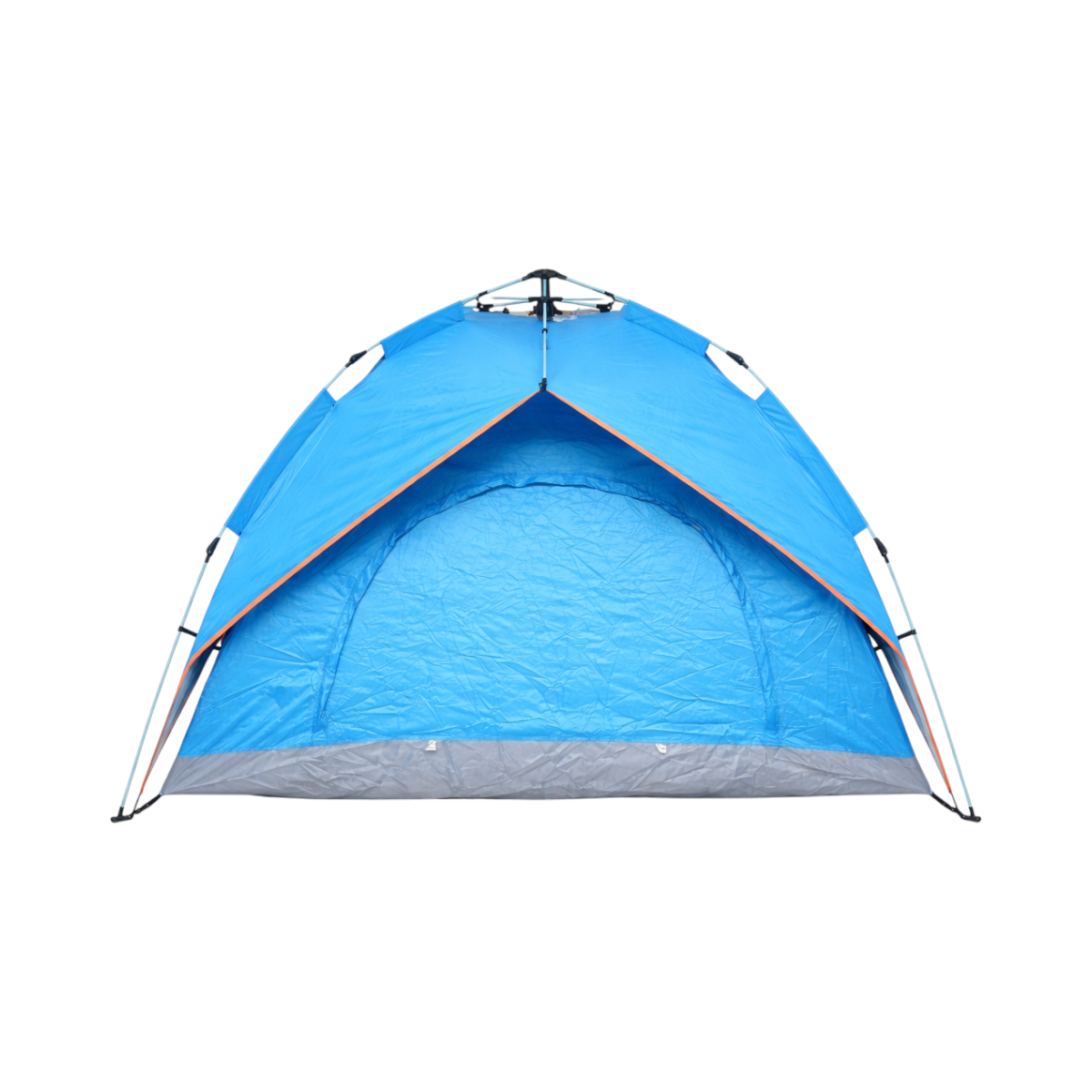 Cort camping 2 persoane albastru pliabil automat pop-up 2 intrari, impermeabil cu protectie UV si plasa anti-insecte 200x200x145cm – imagine 2