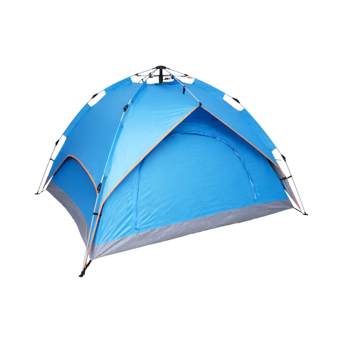 Cort camping 2 persoane albastru pliabil automat pop-up 2 intrari, impermeabil cu protectie UV si plasa anti-insecte 200x200x145cm – imagine 5