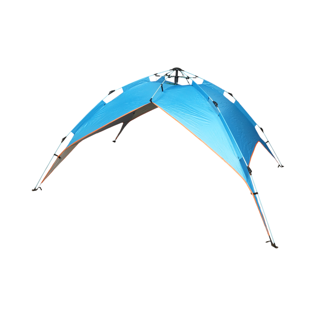 Cort camping 2 persoane albastru pliabil automat pop-up 2 intrari, impermeabil cu protectie UV si plasa anti-insecte 200x200x145cm – imagine 6