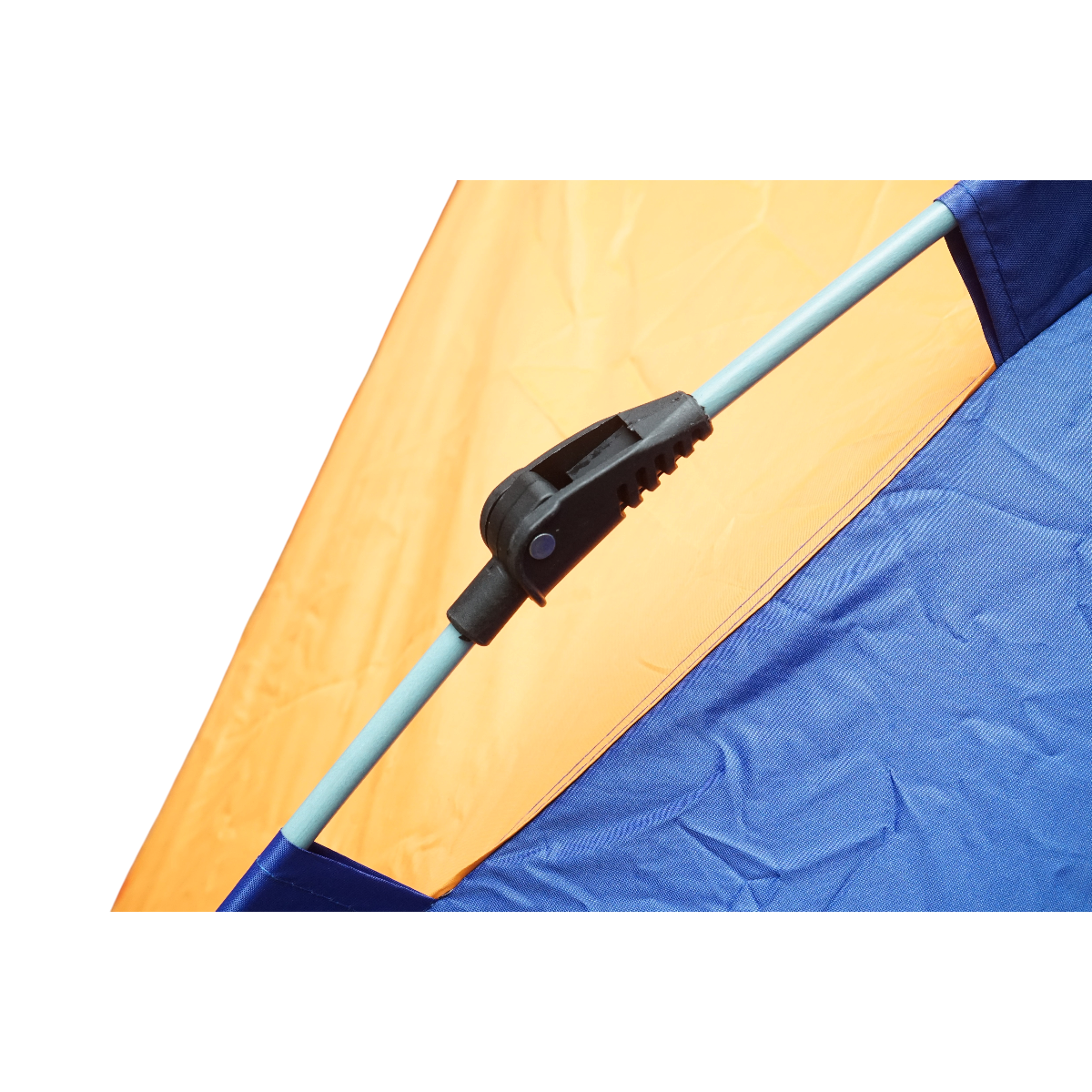 Cort camping 2 persoane albastru-portocaliu pliabil automat pop-up 2 intrari, impermeabil cu protectie UV si plasa anti-insecte 200x200x145cm – imagine 12