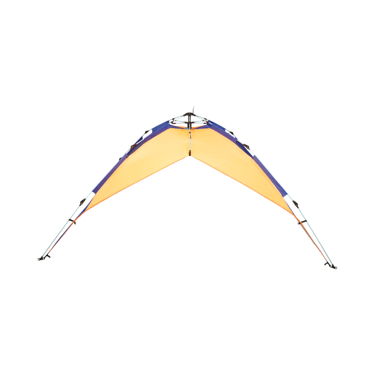 Cort camping 2 persoane albastru-portocaliu pliabil automat pop-up 2 intrari, impermeabil cu protectie UV si plasa anti-insecte 200x200x145cm – imagine 7
