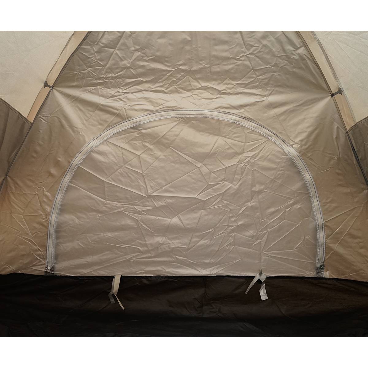 Cort camping 2 persoane crem pliabil automat pop-up 2 intrari, impermeabil cu protectie UV si plasa anti-insecte 200x200x145cm – imagine 10