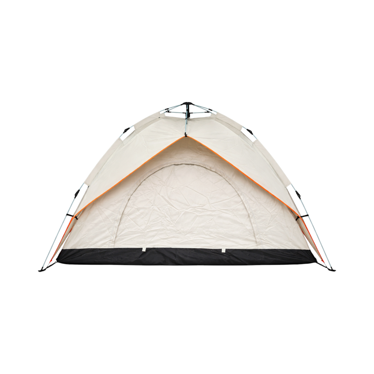 Cort camping 2 persoane crem pliabil automat pop-up 2 intrari, impermeabil cu protectie UV si plasa anti-insecte 200x200x145cm – imagine 2