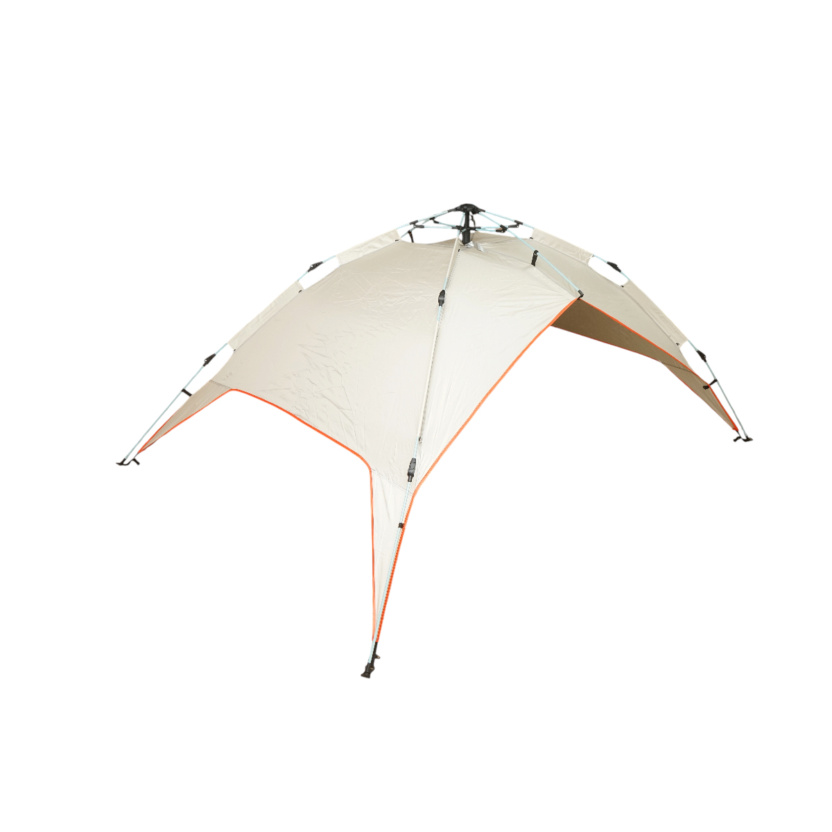 Cort camping 2 persoane crem pliabil automat pop-up 2 intrari, impermeabil cu protectie UV si plasa anti-insecte 200x200x145cm – imagine 6