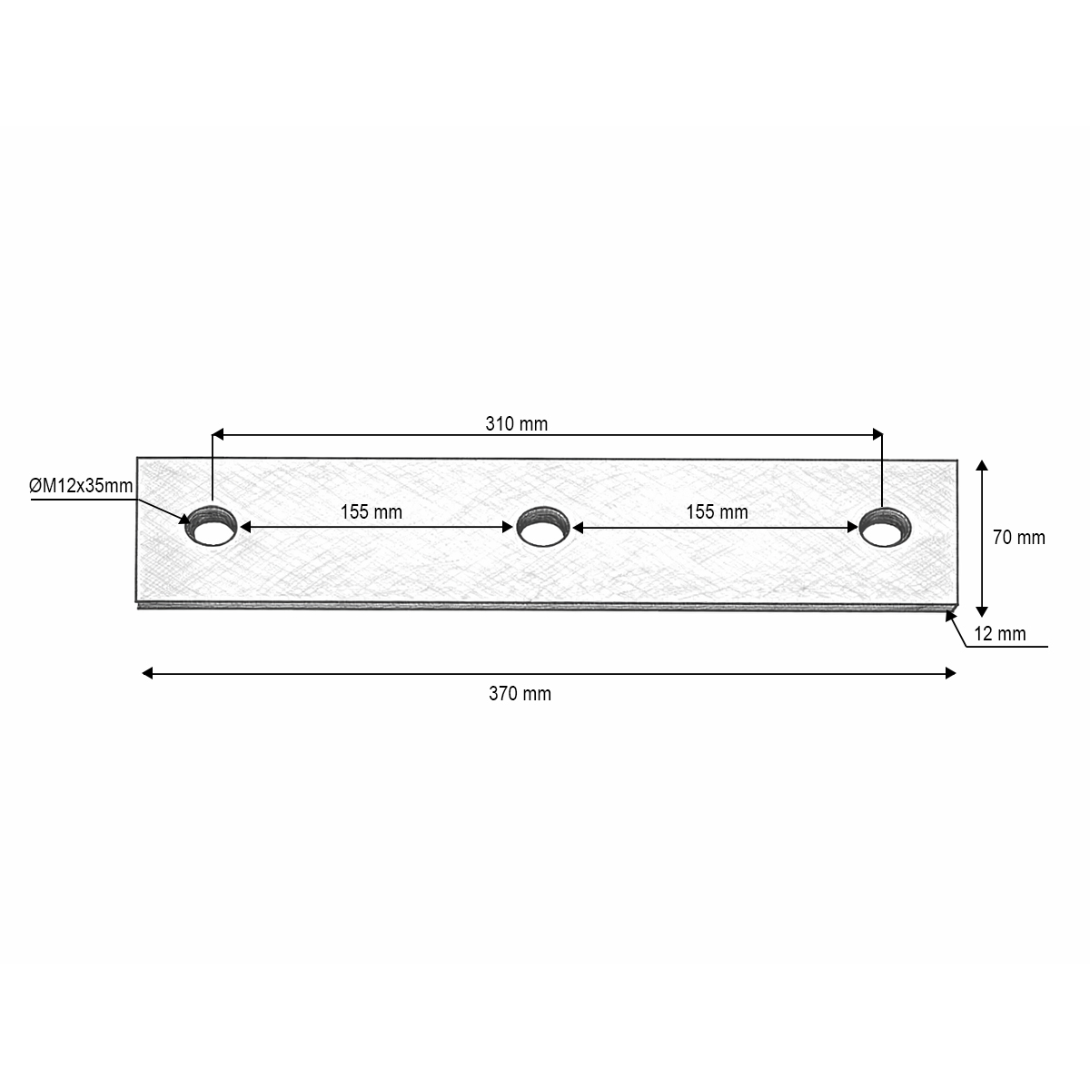 Plaz plug Kuhn 370mm cod OEM 279152, 279152N – imagine 3