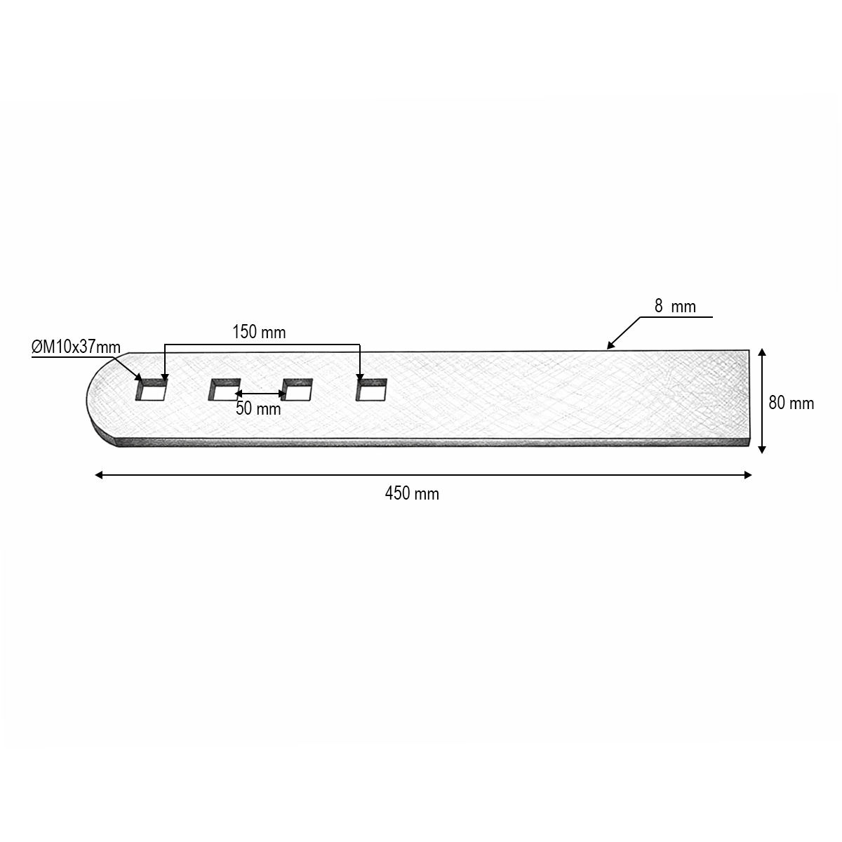 Placa uzura laterala plug Kockerling 450mm 905238 – imagine 3