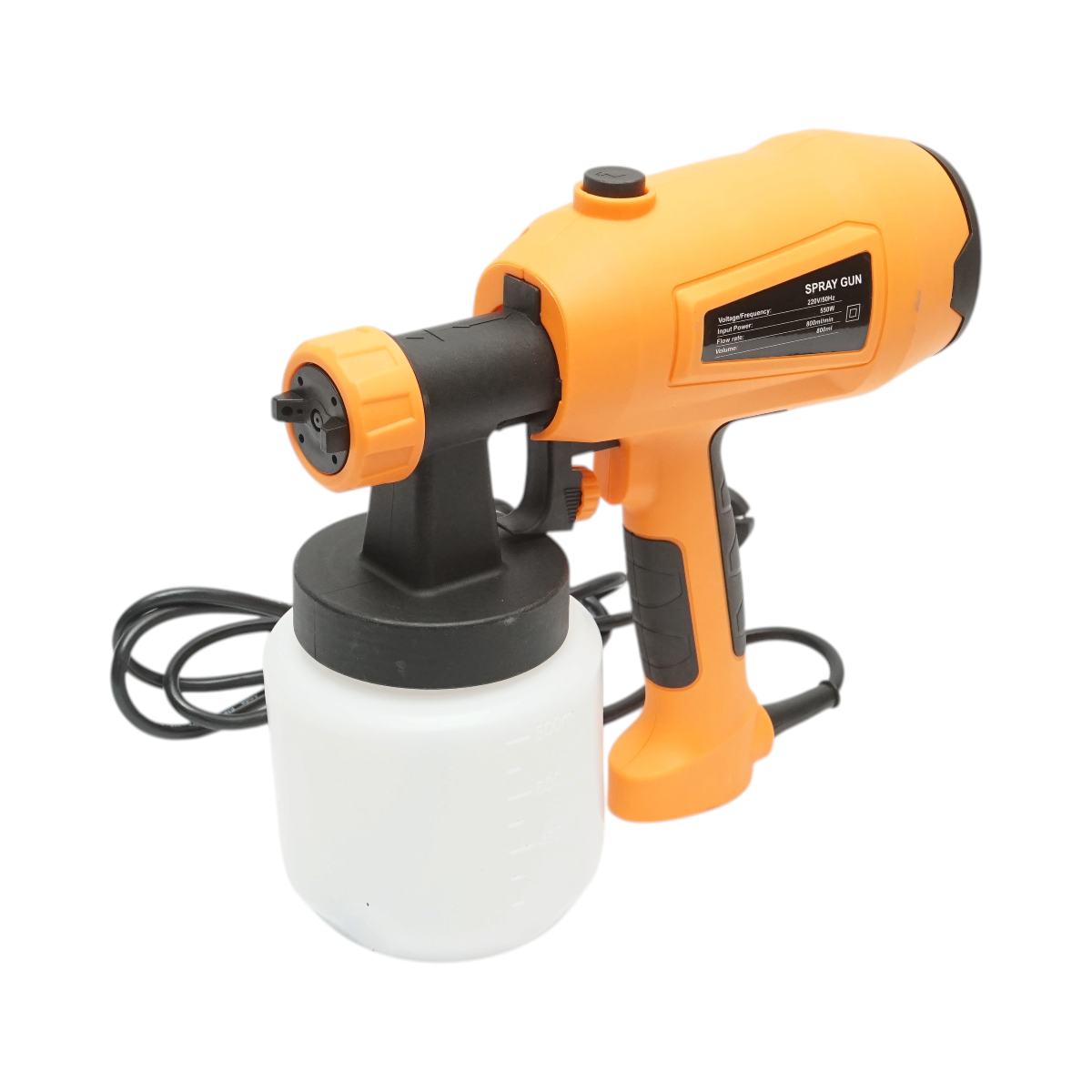 Pistol vopsit electric 550W, 220V, debit 800 ml/min, rezervor inferior 800ml, 3 duze incluse – imagine 3
