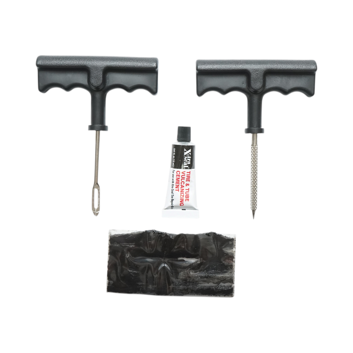 Kit vulcanizare anvelope tubeless la rece cu snur, adeziv, instrument inserare tip ac si alezor 27-003 X-TRA SEAL – imagine 2
