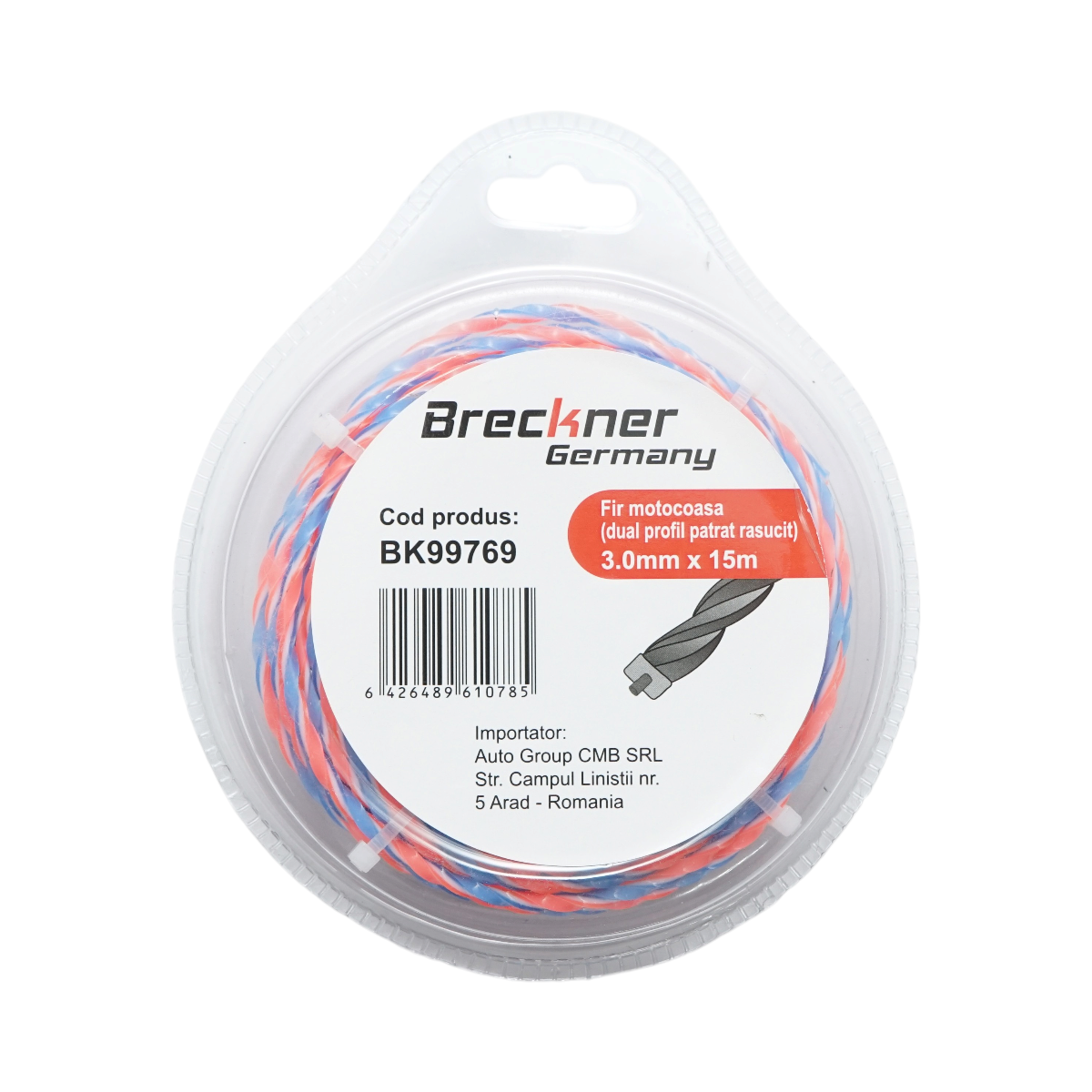Fir patrat rasucit motocoasa 3mm x 15m multicolor Breckner Germany – imagine 2