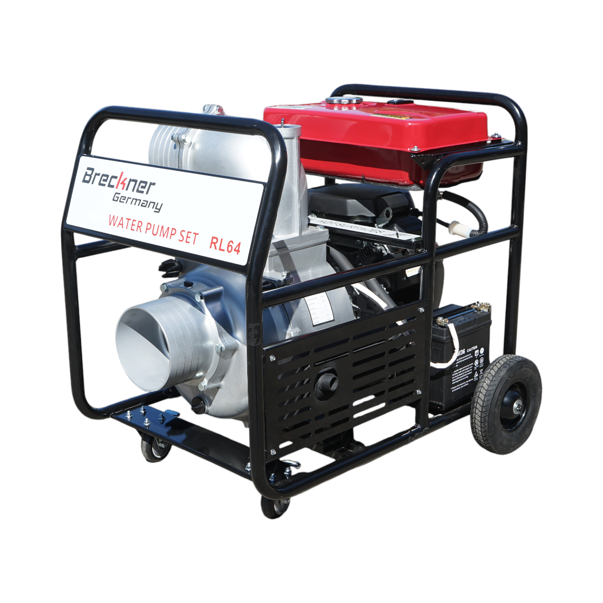 Motopompa pe benzina 22.4CP, 8 toli, motor Honda GX690, debit 300 m3/h, adancime aspiratie 4m, inaltime pompare 15m, pornire la cheie Breckner Germany