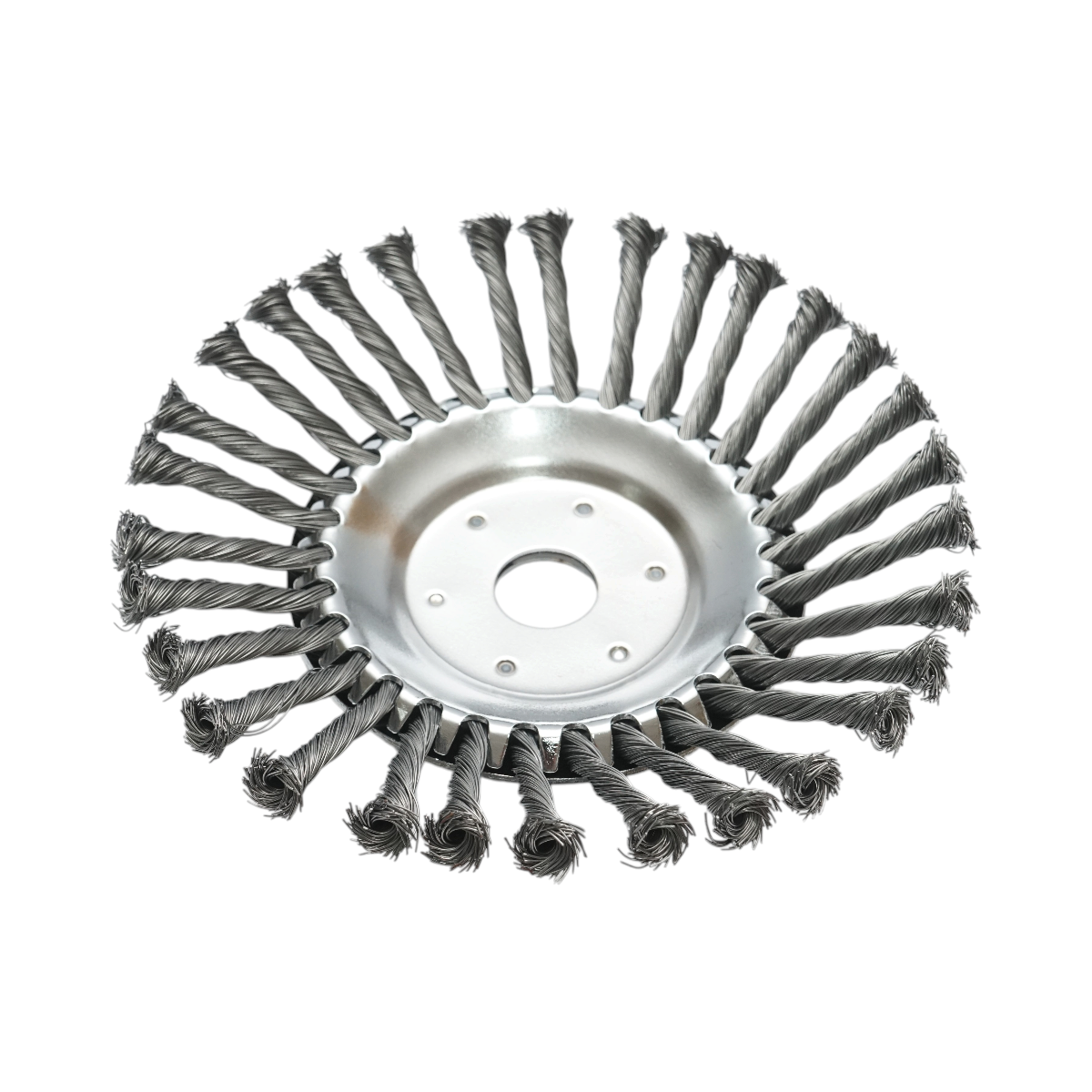 Disc perie sarma circulara motocoasa 200x25.4mm cu fir otel rasucit pentru curatare rugina, vopsea, depuneri, debavurare metal Breckner Germany – imagine 2