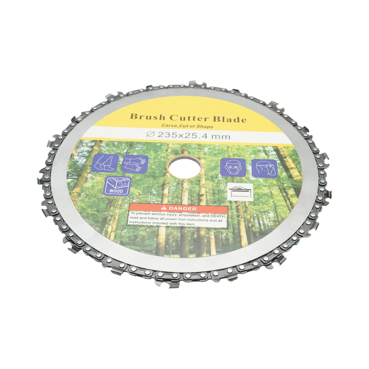 Disc motocoasa cu lant de drujba 235x25.4mm, 18 dinti pentru arbusti, crengi, vegetatie densa Breckner Germany – imagine 2