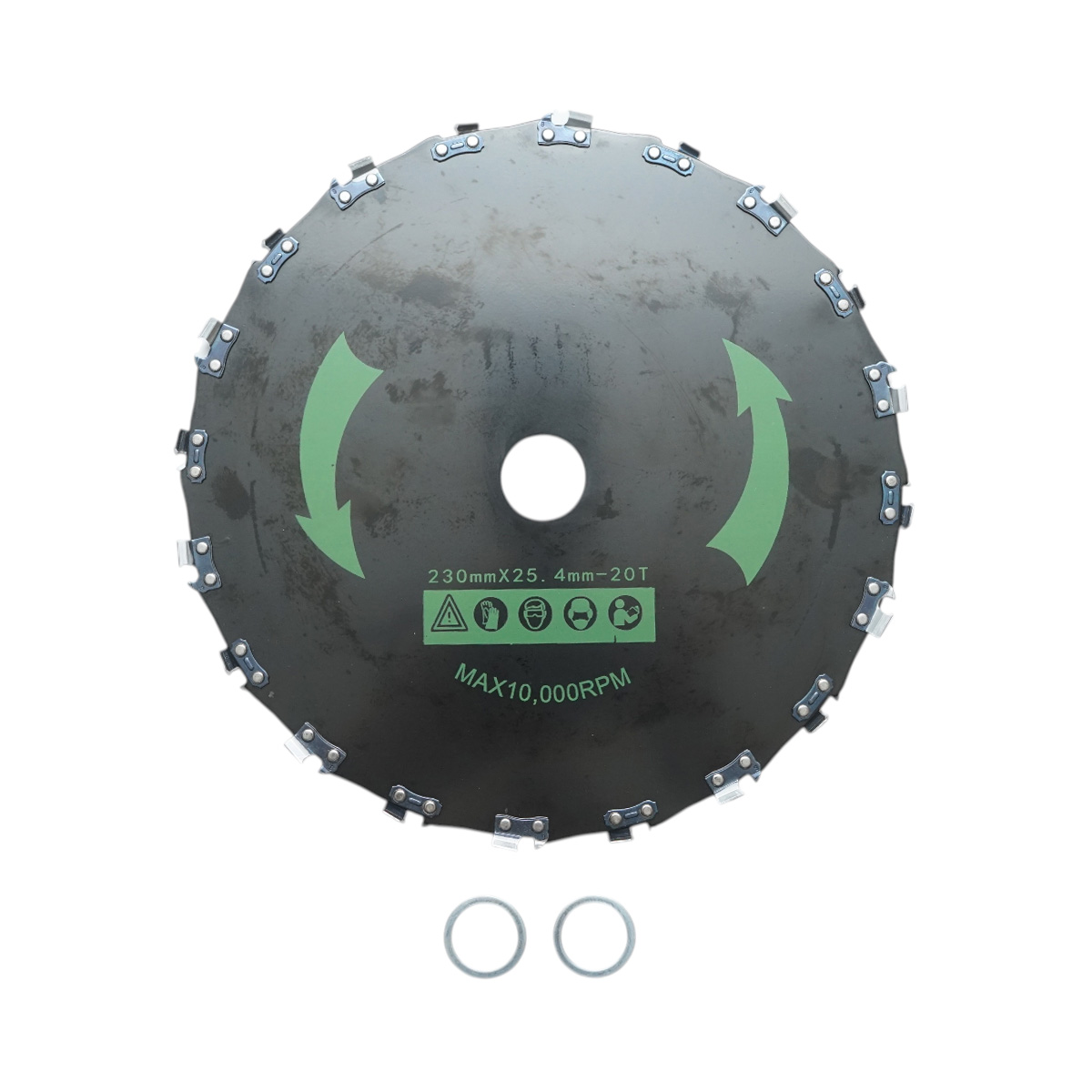 Disc motocoasa cu lant de drujba 230x25.4mm, 20 dinti pentru arbusti, crengi, vegetatie densa Breckner Germany – imagine 2